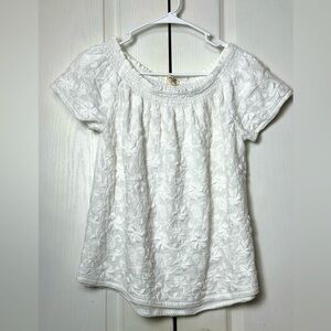 Sister Mary Women's‎ Bohemian Embroidered Cotton Blouse Size XS White